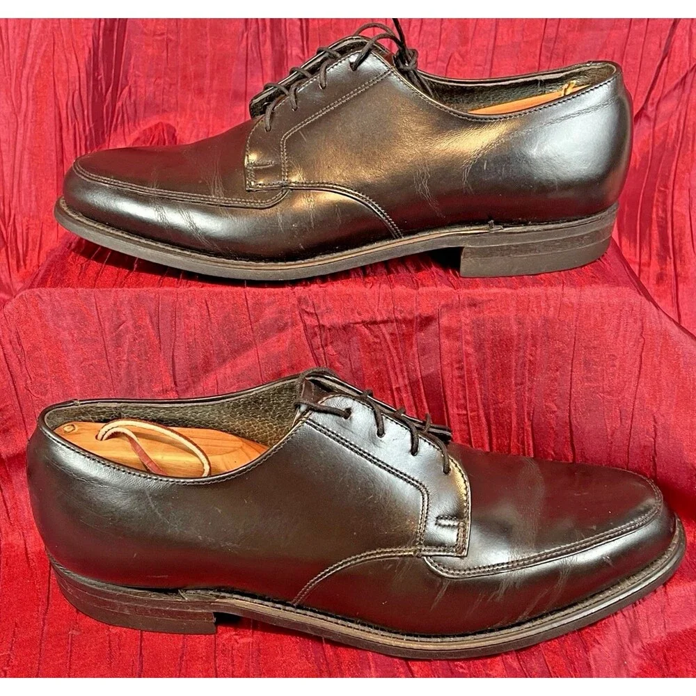 Men’s Stuart McGuire Spring Step Black Leather Oxford Dress Shoes sz 9D